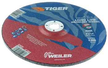 Weiler Tiger Grinding Wheel 57127 - 9 in - Aluminum Oxide - 24 - R