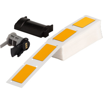 Picture of Brady Yellow Polyester Thermal Transfer PTLEP-173-593-YL Die-Cut Thermal Transfer Printer Label Roll (Main product image)