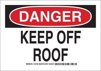 Picture of Brady B-401 High Impact Polystyrene Rectangle White English Safety Sign part number 124792 (Main product image)