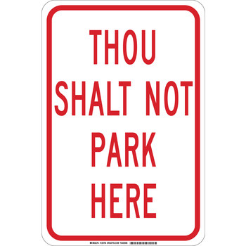 Picture of Brady B-555 Aluminum Rectangle White English Parking Restriction, Permission & Information Sign part number 129702 (Main product image)
