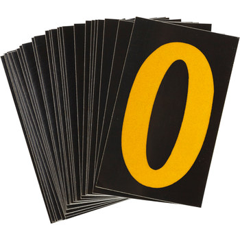 Picture of Brady Bradylite Yellow on Black Reflective Outdoor 5000-O Letter Label (Main product image)