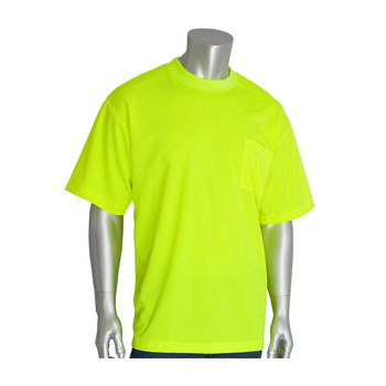 Picture of PIP 310-CNTSNLY Yellow Polyester High Visibility Shirt (Main product image)
