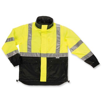 Picture of Ergodyne Glowear 8360 Black/Gray XL Nylon Taslan (Shell) Work Jacket (Main product image)