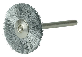 Weiler 26015 Wheel Brush - 1 in Dia - Crimped Steel Bristle