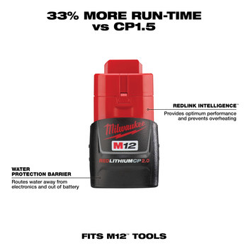 Milwaukee M12 CP2.0 Battery Pack 48-11-2420 - 2.0 Ah