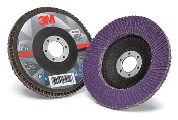 3M 769F Type 27 Flap Disc 05918 - Ceramic Precision-Shaped Grain - 5 in - 60+ - Medium