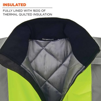 Ergodyne GloWear Work Jacket 8377 25624 - Size Large - Lime/Black