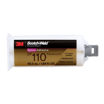 3M Scotch-Weld DP110 Translucent Two-Part Epoxy Adhesive - Base & Accelerator (B/A) - 48.5 ml Cartridge - 08993