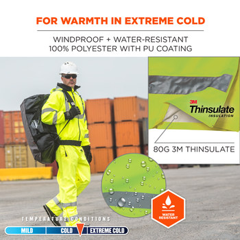 Ergodyne Glowear High-Visibility Pants 8925 24454 - Size Large - High-Visibility Lime