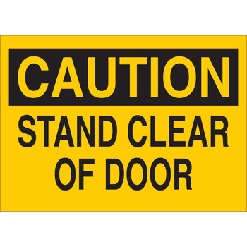 Picture of Brady B-120 Fiberglass Reinforced Polyester Rectangle Yellow English Door Sign part number 70532 (Main product image)