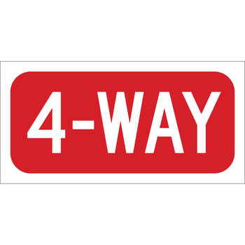 Picture of Brady B-959 Aluminum Rectangle White English Stop Signs, Traffic Control Signs & Banners Sign part number 115425 (Main product image)