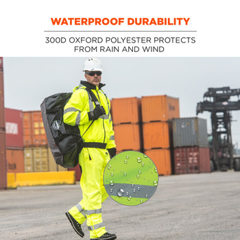 Ergodyne Glowear Rain Pants 8915 24424 - Size Large - High-Visibility Lime