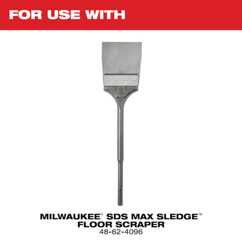 Milwaukee SDS MAX SLEDGE Floor Scraper Replacement Kit 48-62-1912 - Silver Finish - 7 in Overall Length - Metal