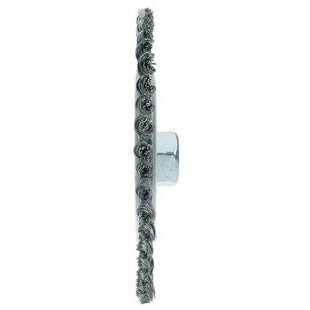 Weiler Roughneck 08766 Wheel Brush - 6 in Dia - Knotted - Stringer Bead Steel Bristle