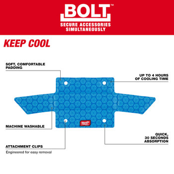 Milwaukee BOLT Hard Hat Cooling Sweat Band 48-73-4542 - Blue - 73970