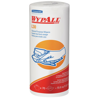 Kimberly-Clark Wypall L30 Wiper 05843, DRC, - 10.4 in x 11 in - White