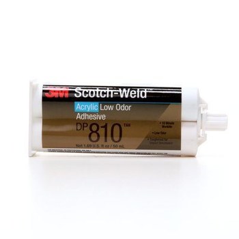3M Scotch-Weld DP810 Black Two-Part Base & Accelerator (B/A) Acrylic Adhesive - 50 ml Duo-Pak - 49077