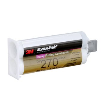 3M Scotch-Weld 270 Two-Part Base & Accelerator (B/A) Potting & Encapsulating Compound Black Liquid 48.5 ml Duo-Pak - 1:1 Mix Ratio - 08975