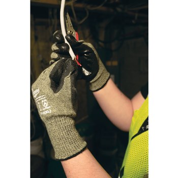 Global Glove Gripster CR509 Green/Black Small Cut-Resistant Glove - ANSI A4 Cut Resistance - Neoprene Palm & Fingertips Coating - CR509 SM