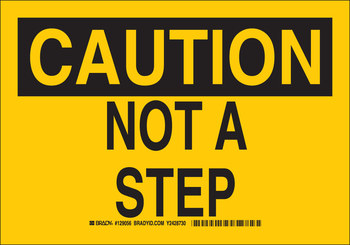 Picture of Brady B-401 Polystyrene Rectangle Yellow English Equipment Safety Sign part number 129058 (Main product image)