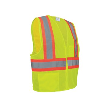 Global Glove Frogwear High-Visibility Vest GLO-002 GLO-002-XS - Size XS - Fluorescent Lime/Orange - 02011