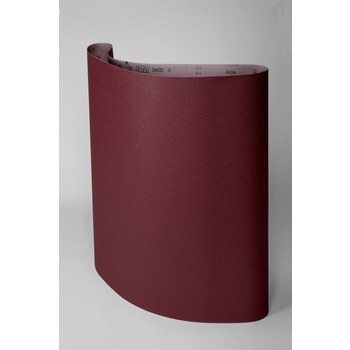 3M 340D Coated Aluminum Oxide Brown Sanding Belt - Cloth Backing - X Weight - P100 Grit - Fine - 36 in Width x 75 in Length - 66647