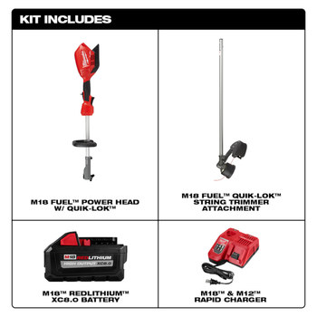 Milwaukee M18 FUEL QUIK-LOK String Trimmer Kit 2825-21ST, 16 in