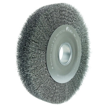 Weiler 03180 Wheel Brush - 10 in Dia - Crimped Steel Bristle