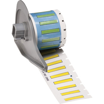 Picture of Brady Permasleeve Yellow Heat-Shrinkable, Self-Extinguishing Polyolefin Thermal Transfer M71-94-1-342YL Die-Cut Thermal Transfer Printer Sleeve (Main product image)