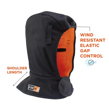 Ergodyne N-Ferno 6882 Black Banox FR3 Cotton Cold Weather Head Liner - 720476-16882