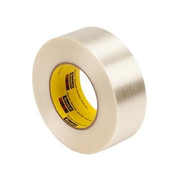 3M Scotch 880MSR Clear Filament Strapping Tape - 48 mm Width x 55 m Length - 7.7 mil Thick - 74068