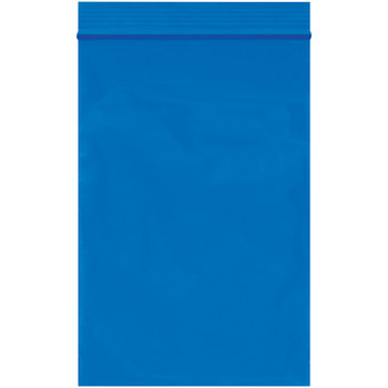 Blue Reclosable Poly Bag - 4 in x 6 in - 2 mil Thick - 10832