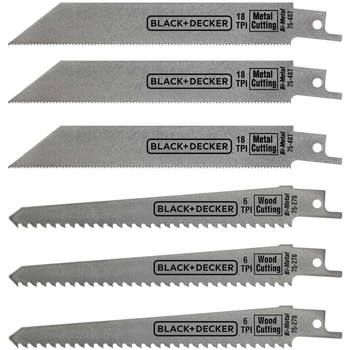 Black Decker Reciprocating Saw Blade Set 75 200