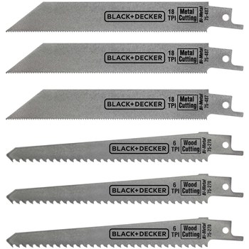 Black & Decker Reciprocating Saw Blade Set 75-200