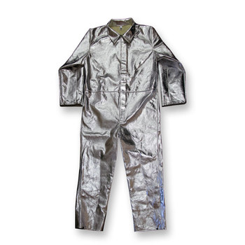 Picture of Chicago Protective Apparel Silver Large Aluminized Para Aramid Blend Heat-Resistant Coveralls (Main product image)
