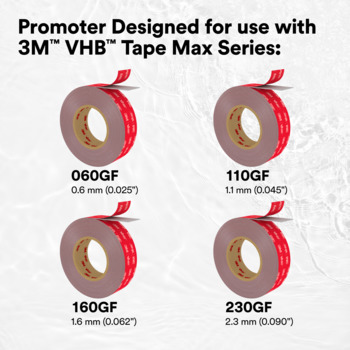 3M VHB Max 7100363048 Promoter Transparent Liquid Can - For Use With 3M VHB Tape Max series - 75934 - 1/2 pint Net Weight