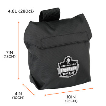 Ergodyne Arsenal GB5182 Black Nylon/PVC Respirator Bag - 3.5 in Width - 7 in Length - 6 in Height - 720476-13182
