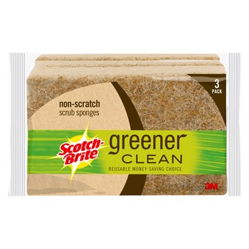 CELLULOSE AND FIBRE NON-SCRATCH SPONGES (PACK OF 2)