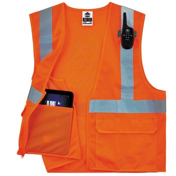 Ergodyne Glowear High-Visibility Vest 8220Z 21115 - Size Large/XL - High-Visibility Orange
