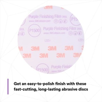 3M Hookit Hook & Loop Disc 30667 - Aluminum Oxide - 6 in - P1500 - Ultra Fine