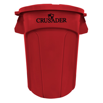Picture of Quantum Storage CTC-44RD Crusader Round 44 gal Red Polyethylene Heavy-Duty Utility Container (Main product image)