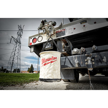 Milwaukee White/Black Canvas Utility Bucket - 11.81 in Length - 11.81 in Wide - 48-22-8271