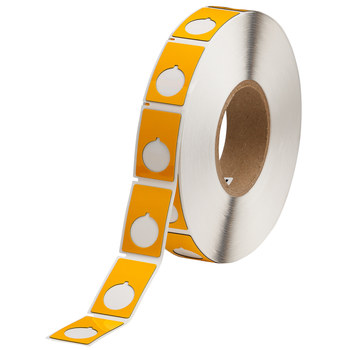 Picture of Brady Yellow Polyester Thermal Transfer THTEP-168-593-.5YL Die-Cut Thermal Transfer Printer Label Roll (Main product image)