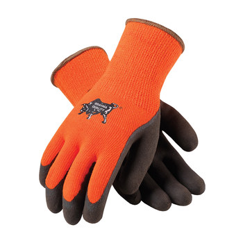 Picture of Brahma Gloves Brown/Orange Medium Acrylic/Terry Cloth Cold Condition Gloves (Main product image)