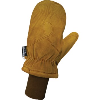 Global Glove 594MIT Brown Large Split Cowhide Cold Condition Gloves - Thinsulate Insulation - 594MIT/LG