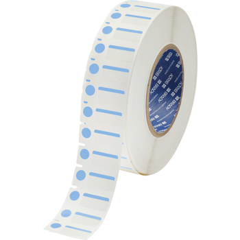 Brady THT-250-494-BL Thermal Transfer Printable Labels - 1 in x 0.5 in - Polyester - Blue / White - B-494 - 60870