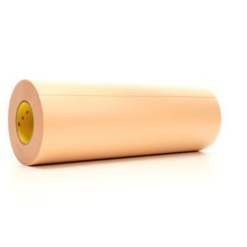 3M Cushion-Mount E1120H Tan Flexographic Plate Mounting Tape - 18 in Width x 25 yd Length - 22 mil Thick - Polycoated Polyester Liner - 74808
