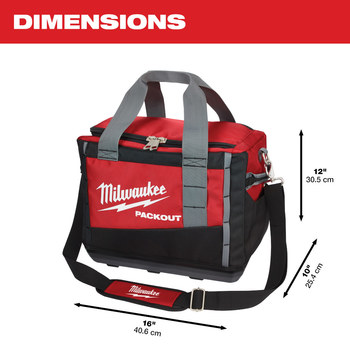 Milwaukee PACKOUT Red/Black Ballistic Material Tool Bag - 15.0 Length - 9.6 Wide - 48-22-8321
