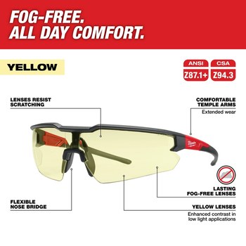 Milwaukee Safety Glasses 48-73-2103 - Black - 60185