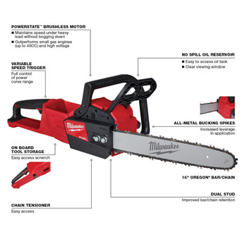 Milwaukee M18 FUEL Chainsaw 2727-20 - 10.7 lb